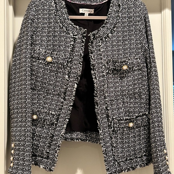Nanette Lepore Jackets & Blazers - Nanette Lepore Black and White Textured Blazer